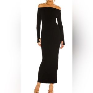 Michael Costello x Revolve off shoulder bodycon maxi dress